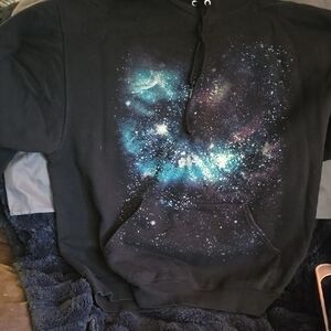 Tony Hawk Black and Blue Oversized Graphic Hoodie